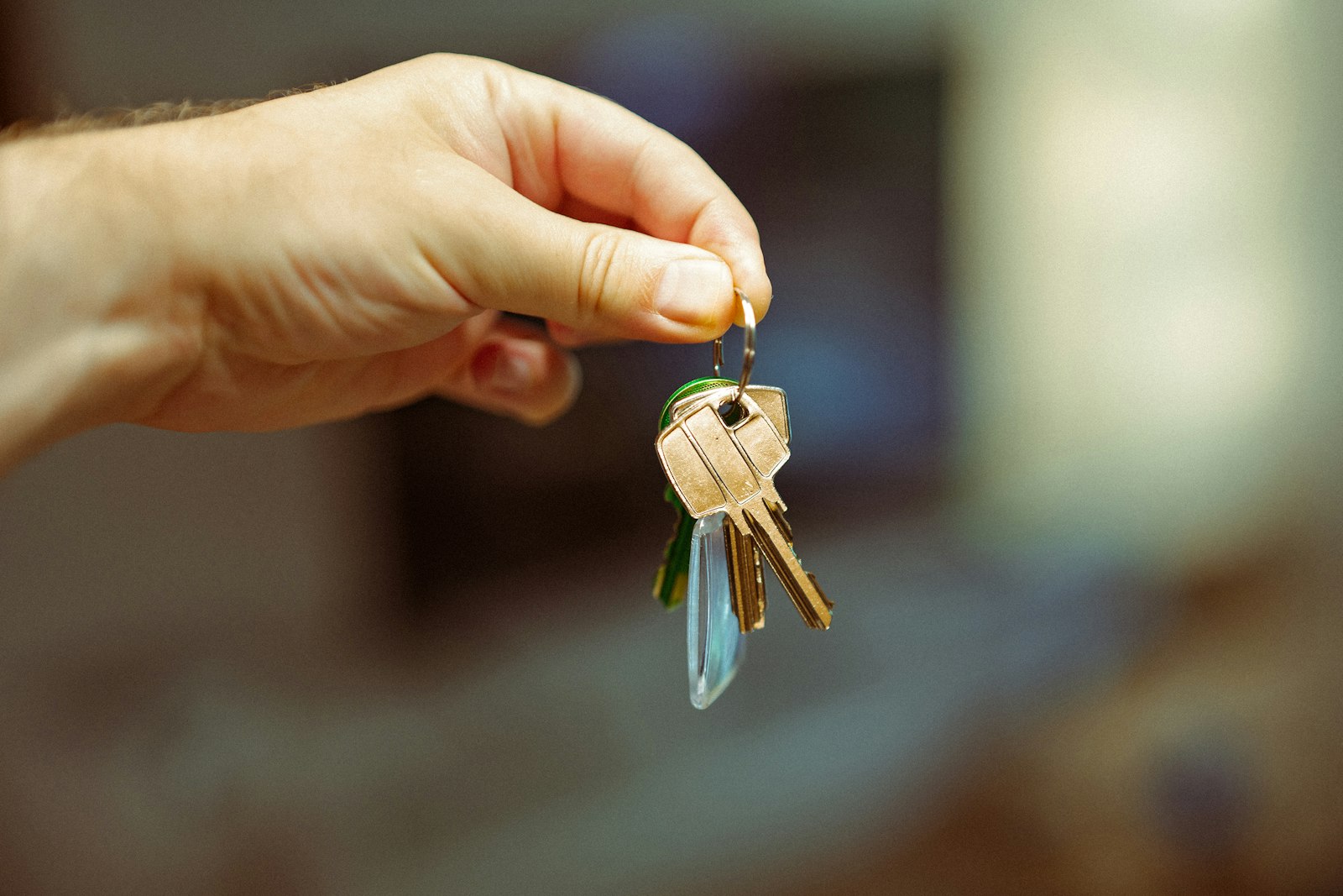Handing over a set of house keys